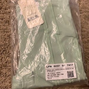 Fabletics high waisted ultra luxe contour 7/8 aloe teal XL